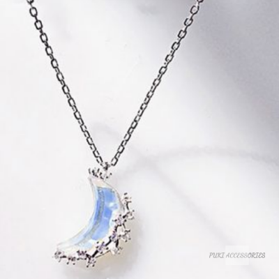 Sterling Silver Moon Necklace