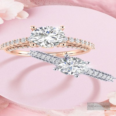 Nhẫn Kim Cương vàng 18k