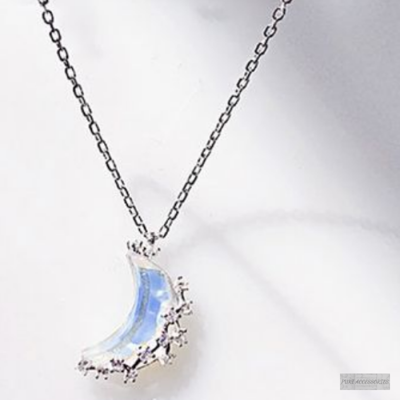 Sterling Silver Moon Necklace