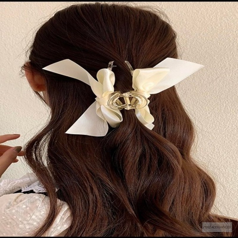 kẹp tóc hình nơ đơn giản thời trang kiểu Hàn thanh lịch cho nữ