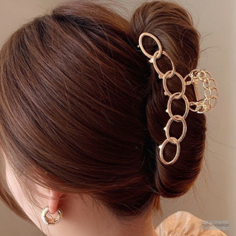 Kẹp tóc kim loại kiểu dáng thời trang phong cách Hàn Quốc năm 2022 cho nữ